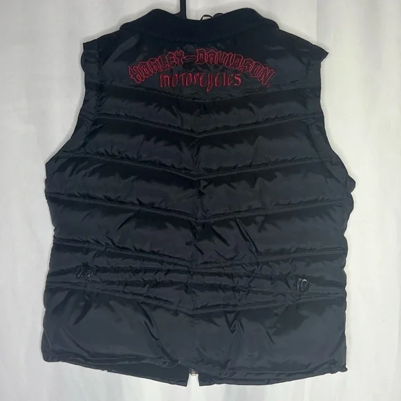 Harley Davidson Puffer Vest Biker Riding Vest Size S - Picture 6 of 11